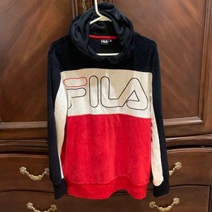 Fila velour hooded sweatshirt adult size M. New and never worn